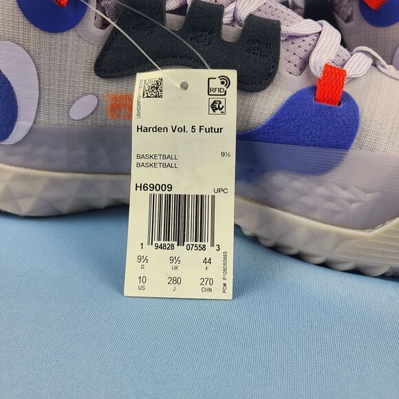 Adidas Basketball Shoes Mens Size 10 Harden Vol 5 Futurenatural Purple H69009 - Picture 10 of 14